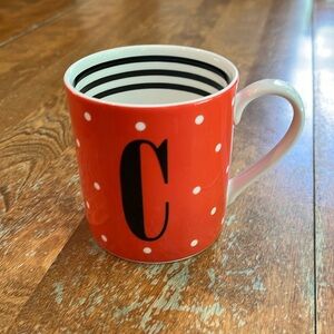 Kate Spade Lenox Monogram Inital Mug C To The Letter